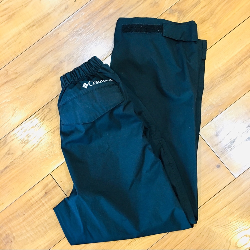 Columbia black windbreaker pants girl boy snow winter fitness child 7 8 …
